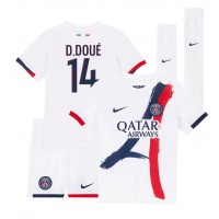 Maglie da calcio Paris Saint-Germain Desire Doue #14 Seconda Maglia Bambino 2024-25 Manica Corta (+ Pantaloni corti)